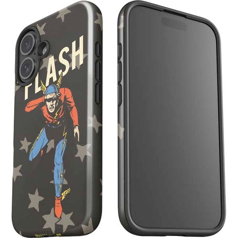 DC Comics The Flash Retro Action Pose iPhone 16 Plus Impact Case